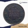 Quarter Anna Victoria Queen 1862 Copper Coin, British India Uniform Coinage, Collectible. - Image 3